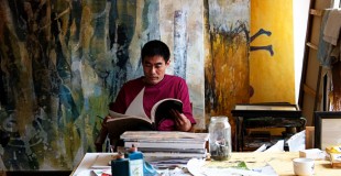 Zhou Xiaoping in his Melbourne studio